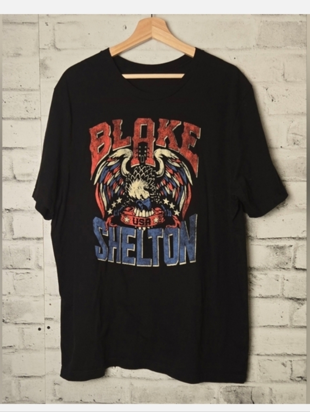 Blake Shelton Tour T Shirt Country Concert Graphic Eagle Black L